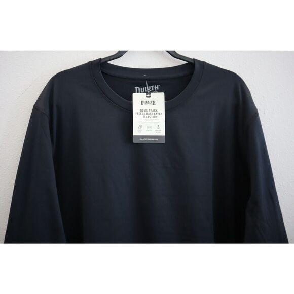 Duluth 81301 Mens Sz 2XL Black Devil Track Fleece Base Layer Crew Neck L/S Shirt - Picture 3 of 5